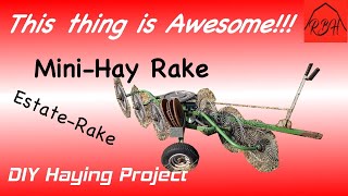 Moving around Hay with a MiniHay Rake  DIY Haying Project [upl. by Emmalynn36]