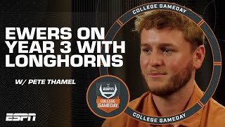 Quinn Ewers is using CFP defeat as motivation previews Texas vs Michigan  College GameDay [upl. by Halac]