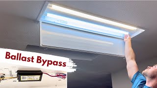 Convert Fluorescent Tube Lights to LED  Easy Ballast Bypass Instructional  Builds by Maz [upl. by Yro]