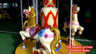 1990s Coin Operated Carousel Kiddie Ride  1900 Carousel [upl. by Arodoet]