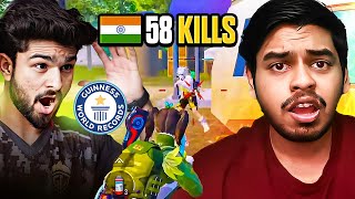 WORLD RECORD 58 Kills in ONE MATCH  Conqueror Lolzzz Gaming BEST Moments in PUBG Mobile [upl. by Pansie]