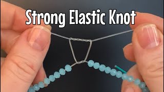 How to tie elastic bracelets  fast and simple beaded stretch cord bracelet knot [upl. by Docia764]