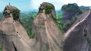 Amazing Place in CHINA  Mountain like a blade  Dangerous cliff walk  Natural wonders of china [upl. by Jacie]