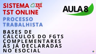 Processo Trabalhista eSocial Bases de cálculos do FGTS complementares às já Declaradas no eSocial [upl. by Calley858]