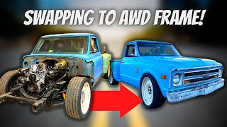 Chassis Swap C10 To 700HP AWD ESCALADE Complete Chassis Modifications Rustomod Garage Ep15 [upl. by Berck]