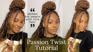 Mini Passion Twist Tutorial Best parting for thinfine hairStrategies and tips for flawless result [upl. by Rekcut822]