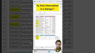 To find information in Range‼️Use Amazing Lookup Functions exceltips excel exceltutorial shorts [upl. by Tammara]