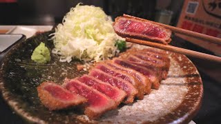 DEEP FRIED WAGYU Gyukatsu in Akihabara [upl. by Galen336]