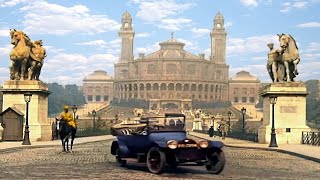 A Day in Old Paris in 1910s in color 60fpsRemastered wsound design added [upl. by Mik]