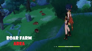 Where to Find Boars in Genshin Impact  Farm Location [upl. by Enohpesrep692]