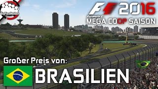 F1 2016 MEGA COOP SAISON 8  Lauf 1  Brasilien  Rennen  Lets Play F1 2016 Mega Coop [upl. by Root]