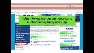 How to register on MSTC site for Banks properties Eauction [upl. by Htez]