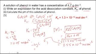 Part3 Acid Bases pH Exam Questions [upl. by Swayder]