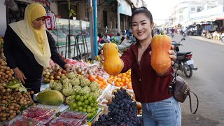 Market show Yummy fruit dessert and crispy chicken cook for children [upl. by Margo996]