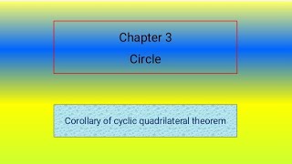 Corollary of cyclic quadrilateral theorem [upl. by Macilroy]