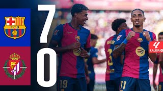 FC BARCELONA 7 vs 0 VALLADOLID  LA LIGA 202425 MD04 [upl. by Navek]