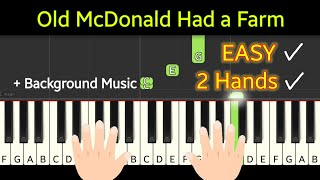 Old McDonald Had a Farm  tutorial piano easy two hands [upl. by Oskar]