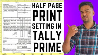 Half Page Print in Tally Prime  Half Page invoice in Tally [upl. by Endys]