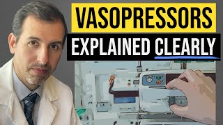 Vasopressors Explained Clearly Norepinephrine Epinephrine Vasopressin Dobutamine [upl. by Teirtza375]