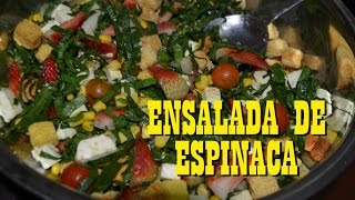 ENSALADA DE ESPINACA  ¿Cómo hacer ensalada de espinaca RECETA  Cocine con Tuti [upl. by Notniuqal147]