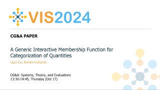 A Generic Interactive Membership Function for Categorization of Quantities  Fast Forward  VIS 2024 [upl. by Ermengarde975]