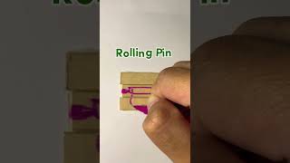 Rolling Pin art kryptontesla howtodraw drawingtutorials viralvideoshorts [upl. by Schreibe]