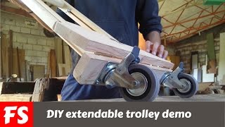 DIY extendable trolley FS WoodWorking [upl. by Rodriguez]