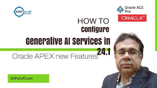 Oracle APEX Configure Generative AI Services in 241  Cohere AI [upl. by Eidson]