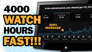 How to Get 4000 Watch Hours Fast [upl. by Araec]