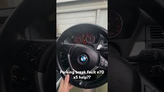 Bmw x5 e70 handbreak release problem help x5 bmw e70 2008 30D parking problem handbreak [upl. by Kleiman]