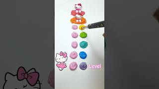 Hello Kitty color change colormixing color mixing art painting [upl. by Annayehc]