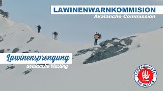 Lawinenwarnkommission im Einsatz  Lawinensprengung Salzburg  Österreich [upl. by Haidebez]