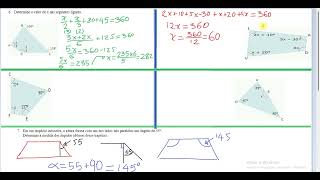 Ângulos internos em quadriláteros  Exercícios Resolvidos [upl. by Rosalie440]