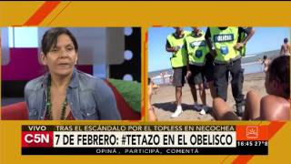 C5N  7 de febrero Tetazo en el Obelisco [upl. by Kifar]