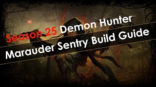 Diablo 3 Season 25 Marauder Sentry Demon Hunter Build Guide [upl. by Novello993]