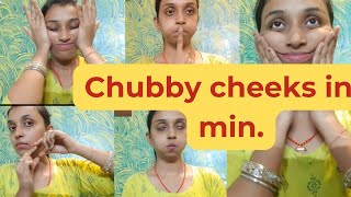 FACE YOGA TO GET CHUBBY CHEEKS IN 5 MIN BY RICHA KUMARI yoga [upl. by Htbazile560]