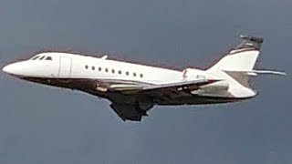 Dassault Falcon 2000 N75JM Takeoff from PDX [upl. by Nennarb370]