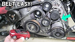 HYUNDAI TUCSON SERPENTINE BELT REPLACEMENT REMOVAL [upl. by Innoj321]