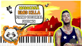 EMIS KILLA  MARACANÃ  Piano Tutorial FREE MIDI [upl. by Abie]