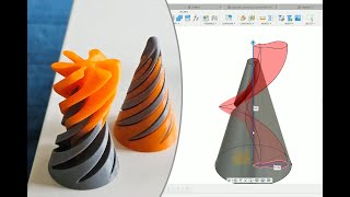 Spiral cone fidget in Fusion 360 [upl. by Hazelton41]