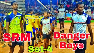 DANGER Boys vs  SRM University  set4  fireVolleyball [upl. by Kerad100]