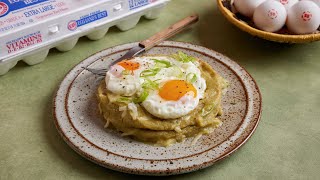 Pati Jinich  Chile Verde Stacked Enchiladas with Eggs Enchiladas Montadas [upl. by Lytsirhc]