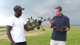 David Pogue Reviews the Yuneeq Typhoon H Drone [upl. by Acirretal442]