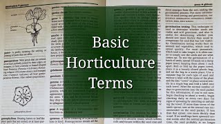 Basic Horticulture Terminology [upl. by Koerner267]