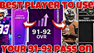 BEST PLAYERS TO USE YOUR 9192 POWER UP PASS MADDEN 22 ULTIMATE TEAM [upl. by Enoved]