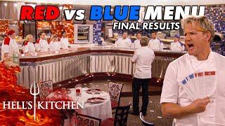 Chef Ramsay’s DISILLUSIONED By Red vs Blue Menu Dinner Service  Hell’s Kitchen [upl. by Aimerej]