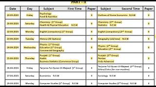 2nd year date sheet 2024  12th Class Date Sheet 2024  Inter part 2 date sheet 2024 [upl. by Ninnahc]