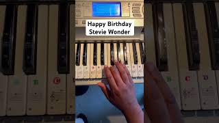 Happy Birthday by Stevie Wonder pianotutorial ￼ pianolession drking watchandplaythepiano [upl. by Alyar]