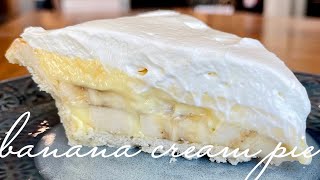 Creamy BANANA CREAM PIE w Real Whipped Cream Easy [upl. by Gervais]