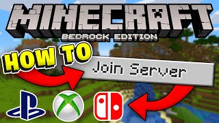 How to Join Minecraft Bedrock Servers on XBOX PLAYSTATION amp SWITCH Working 2021 [upl. by Nirel]